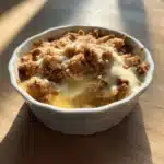 Rhabarber Crumble Vanillesauce