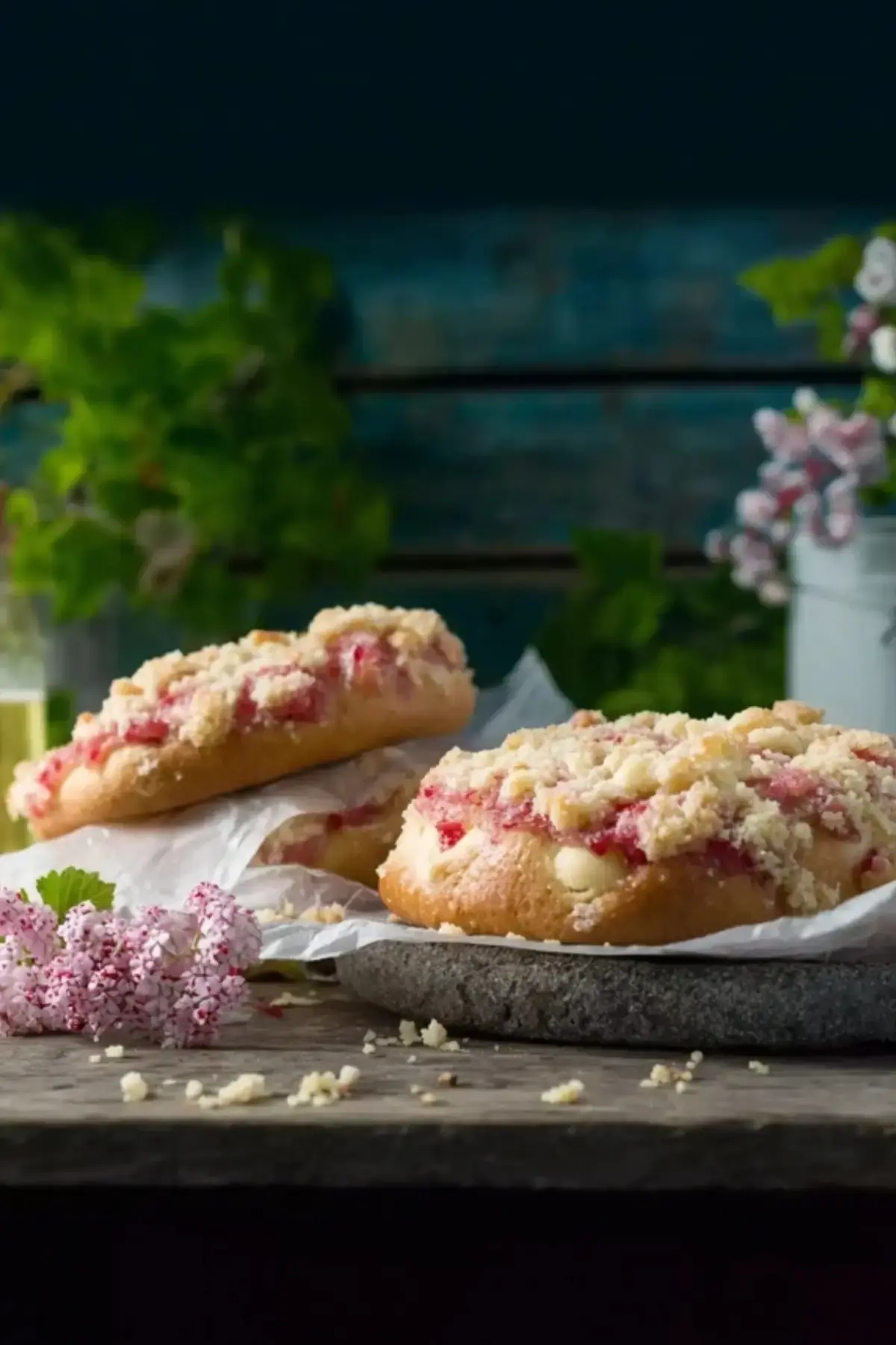 Rhabarber Streusel Taler Rezept