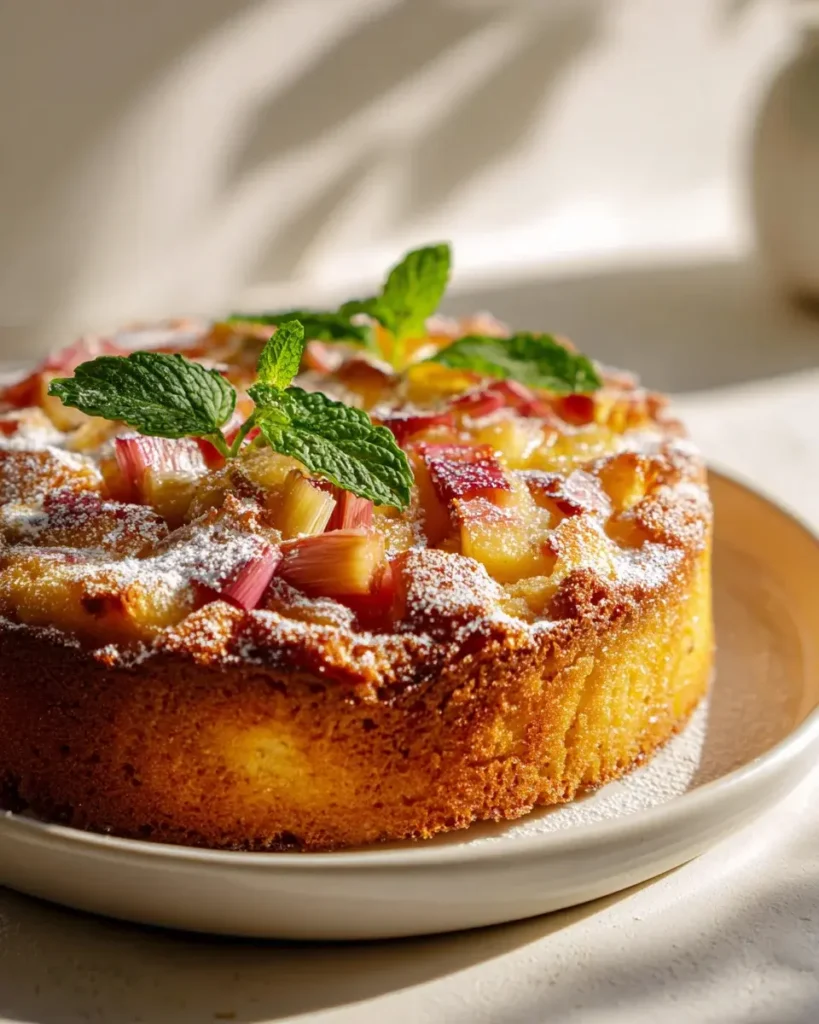 Saftiger Rhabarber Vanille Kuchen – Einfaches Rezept zum Nachbacken – Tastelle