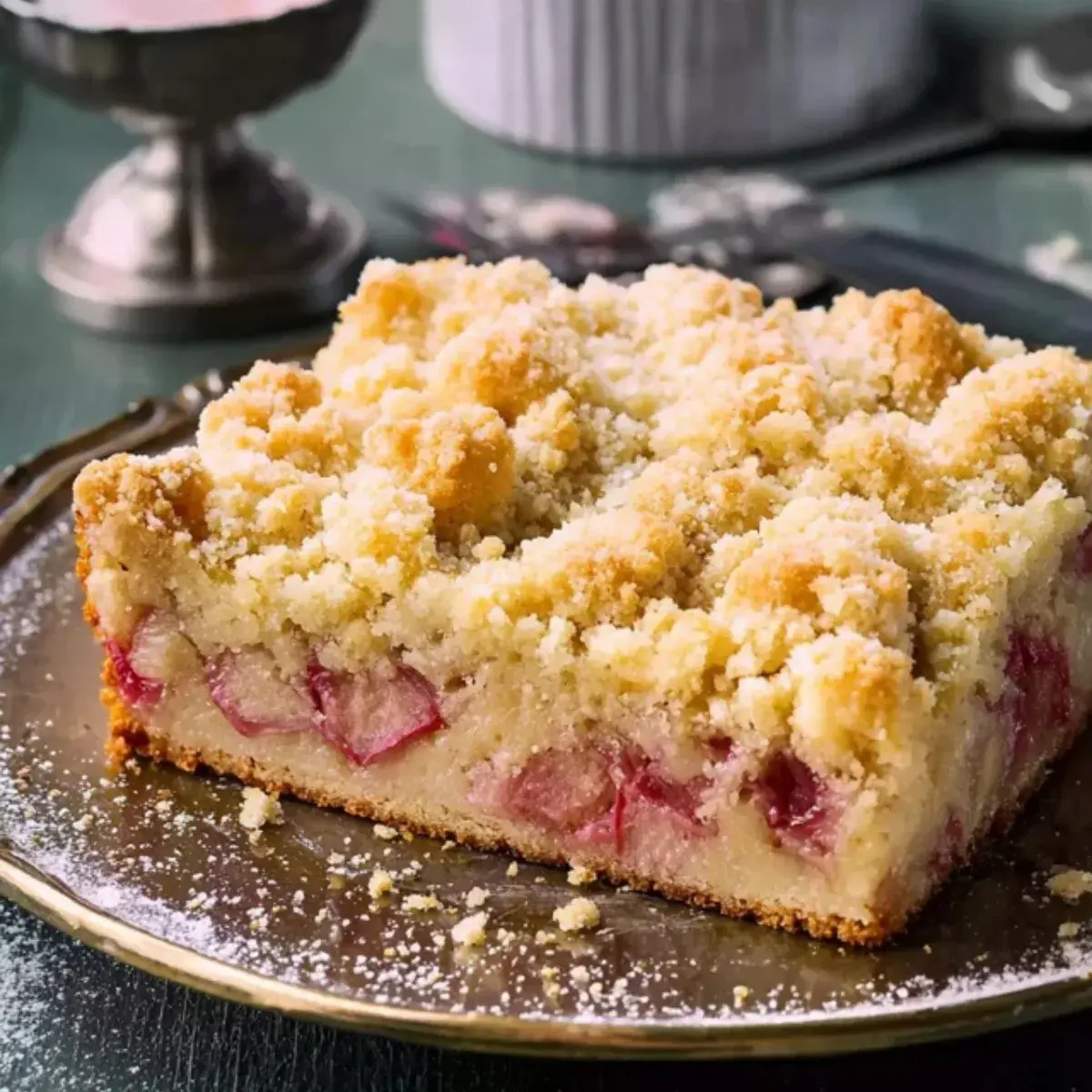 Rhabarberkuchen mit Butterstreuseln
