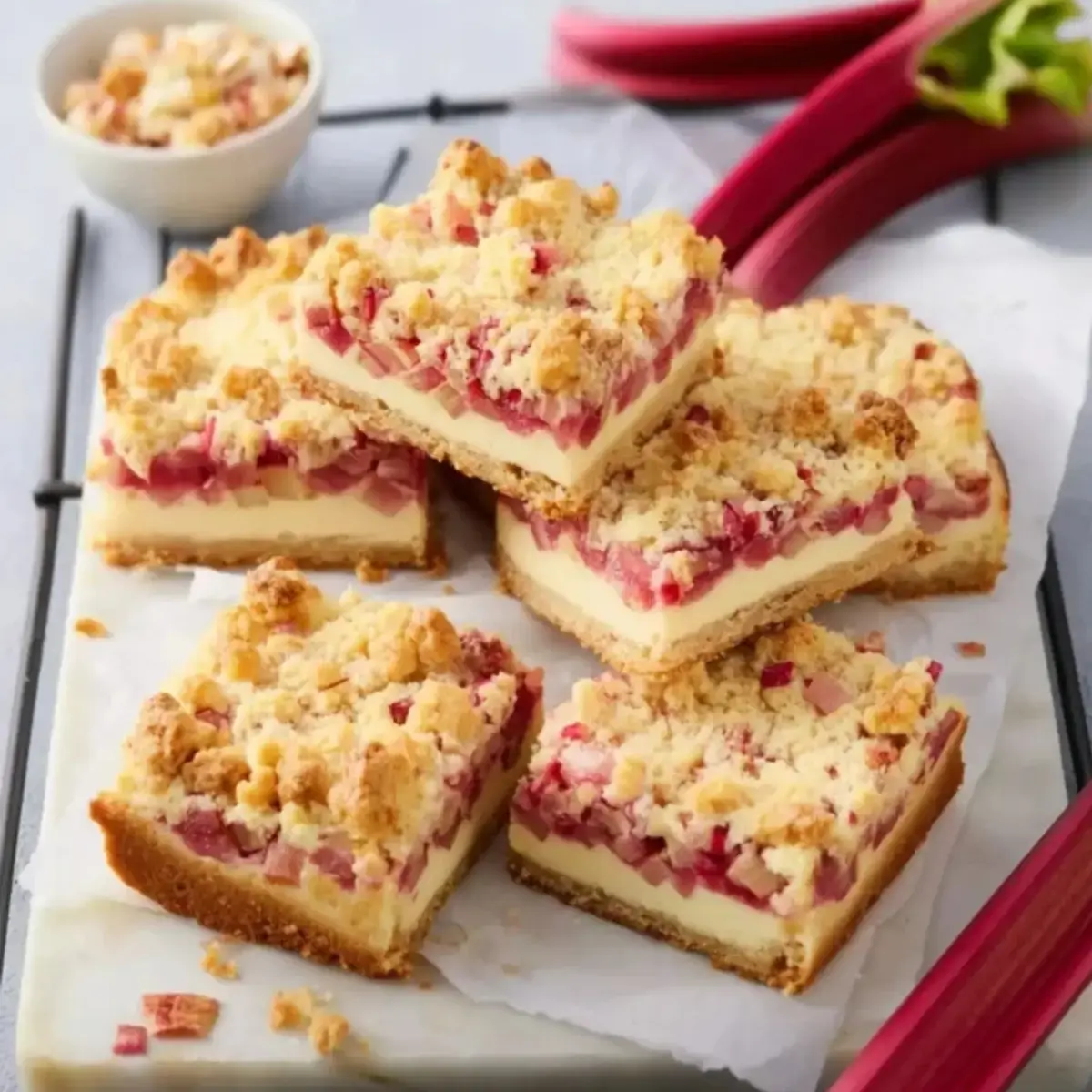 Rhabarberkuchen mit Quark