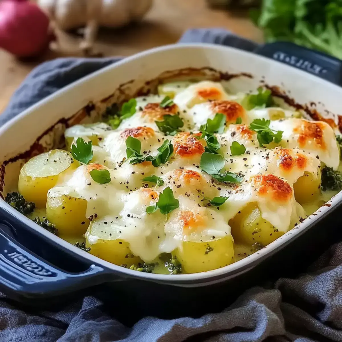 Rosenkohlauflauf mit Kartoffeln