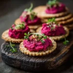 Rote Bete Hummus Fingerfood