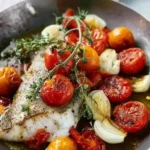 Rotzungenfilet mit Kirschtomaten