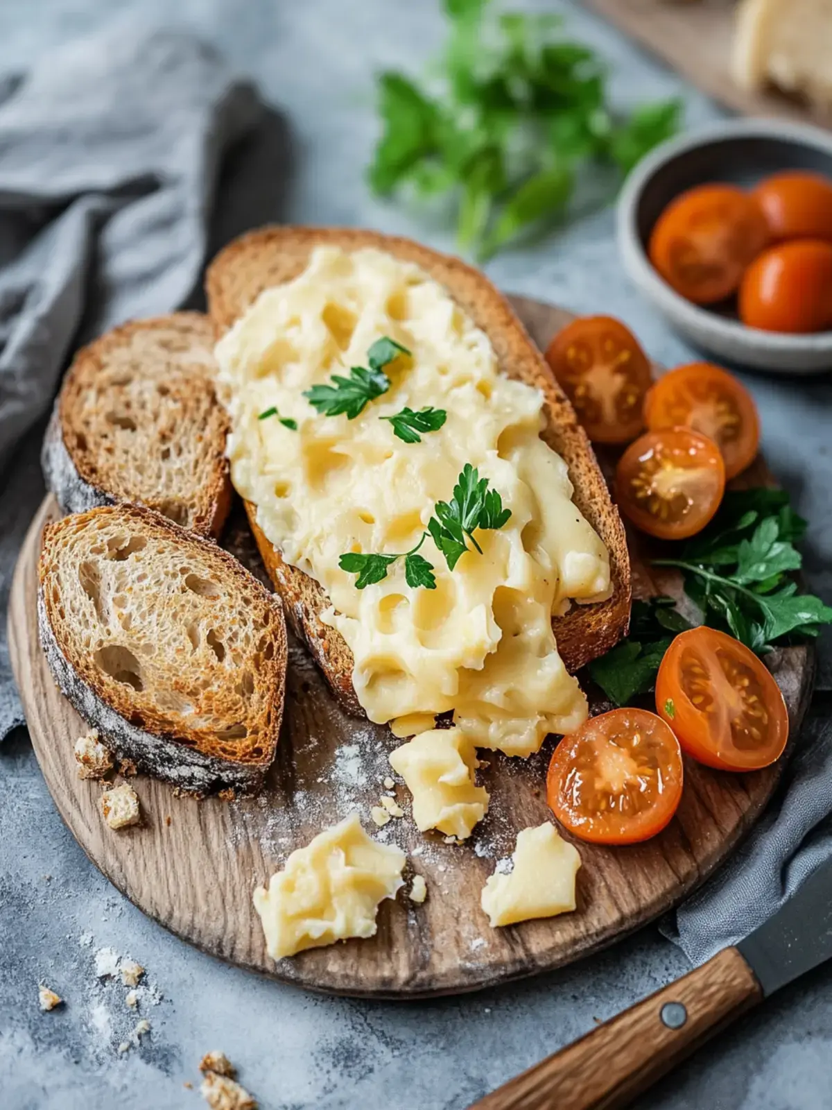 Rührei mit Hüttenkäse