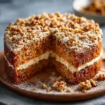 Saftiger Karottenkuchen mit Frischkyse Creme 2