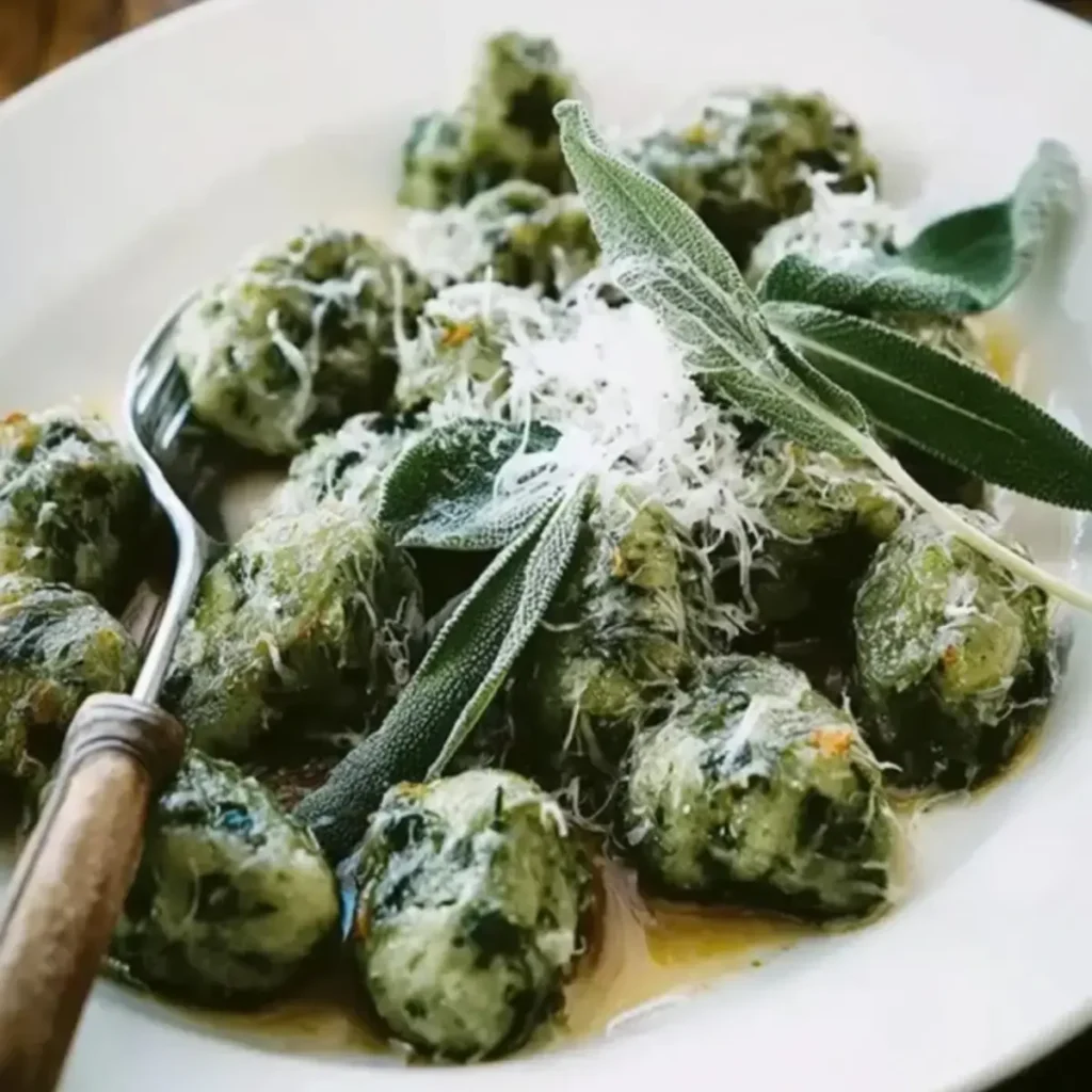 Salbei Nockerl mit Parmesan