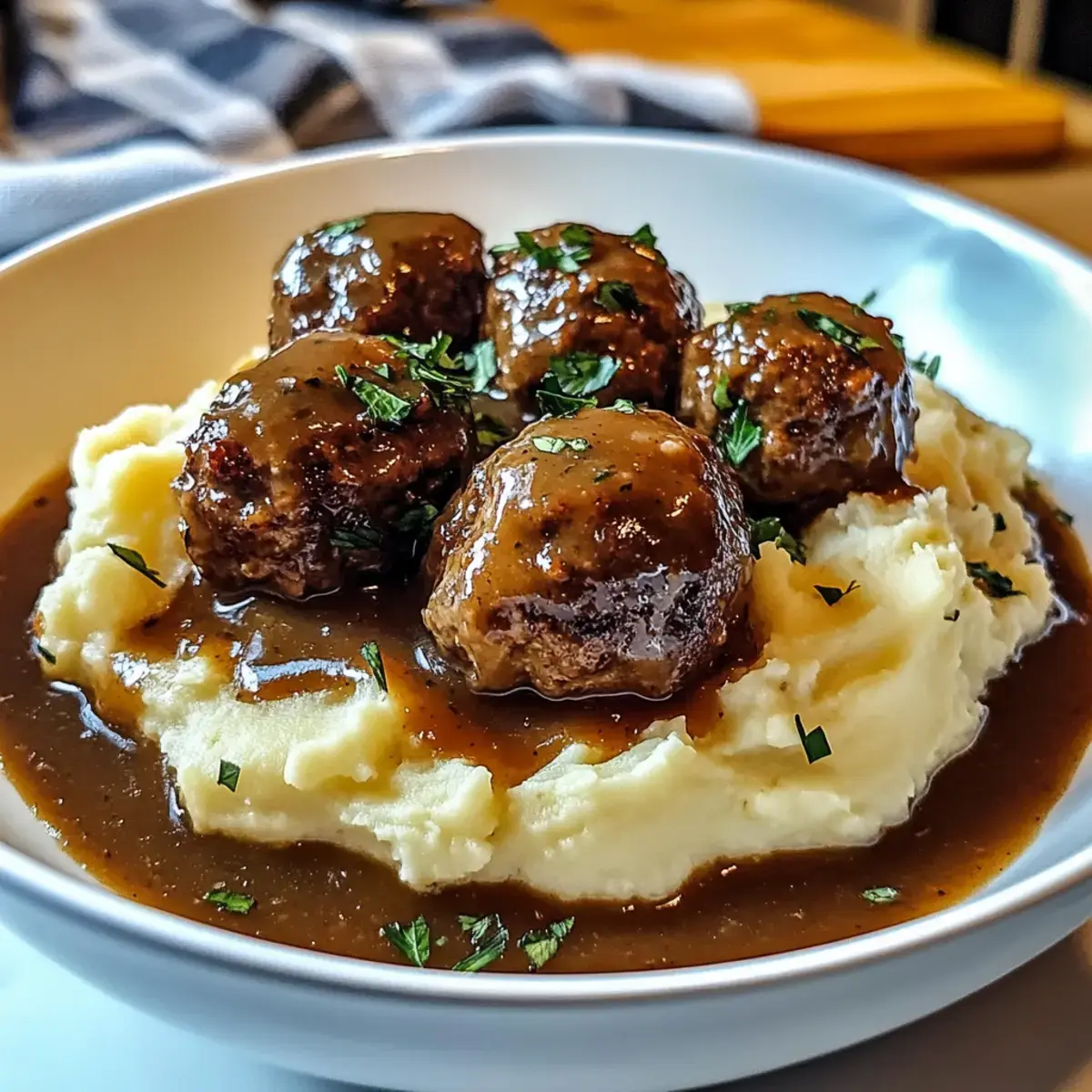 Salisbury-Steak-Fleischbällchen Rezept