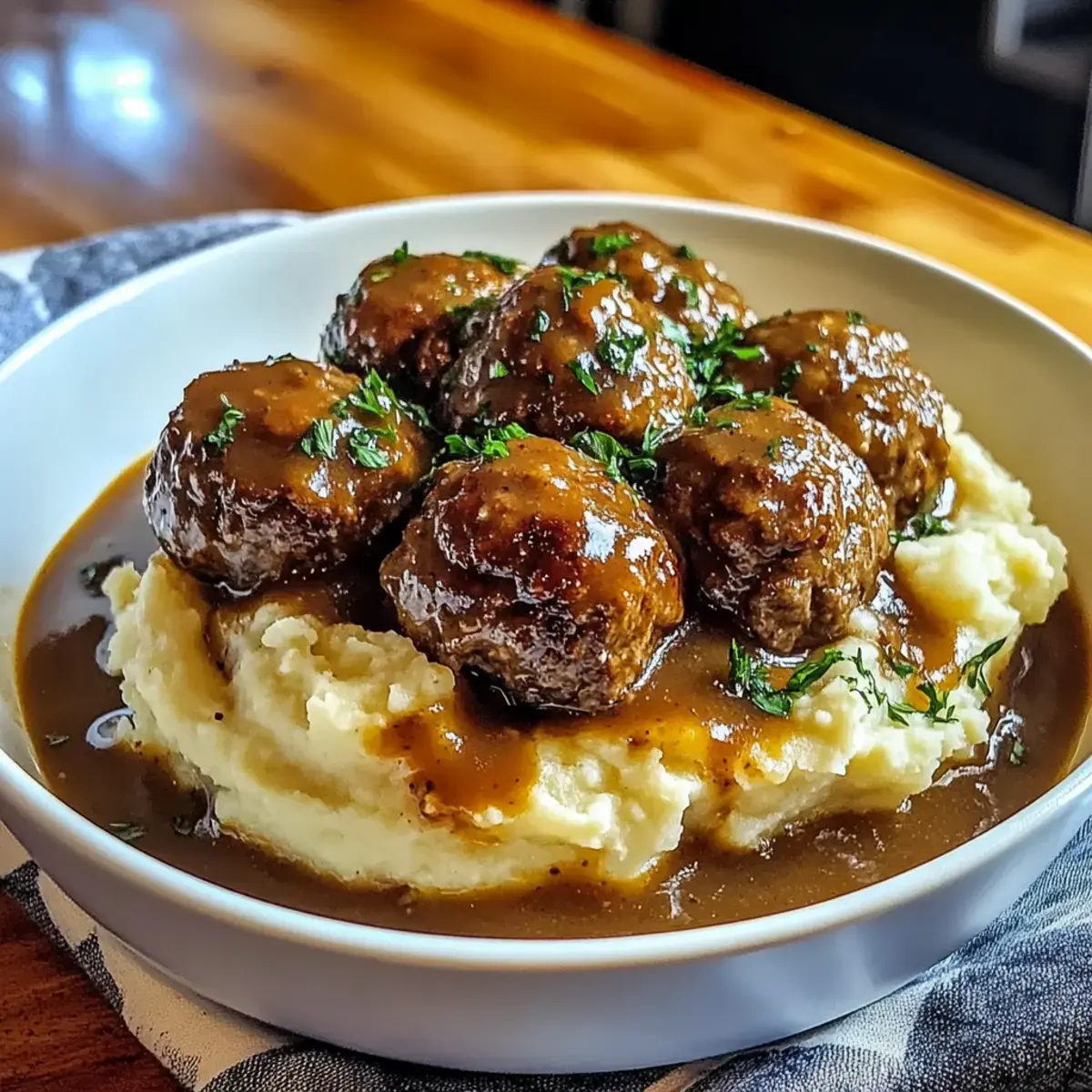 Salisbury-Steak-Fleischbällchen Rezept