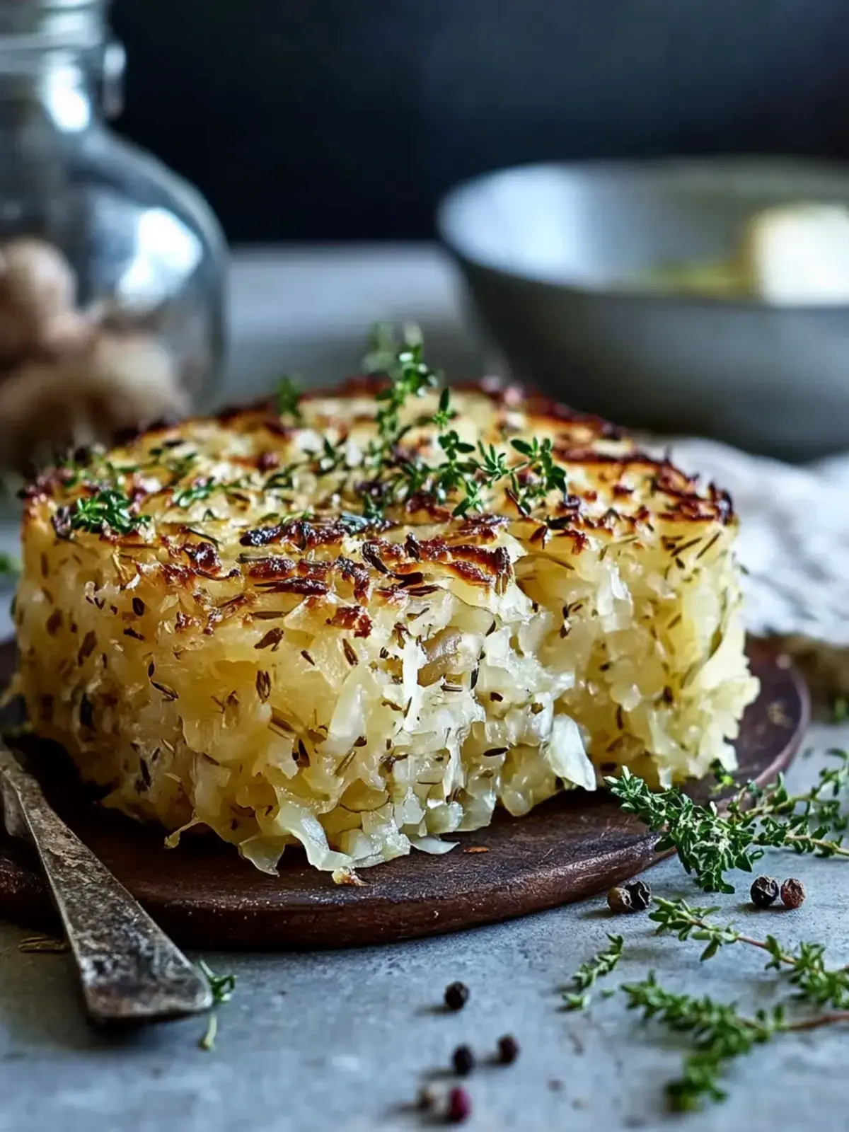 Sauerkraut und Kartoffelauflauf