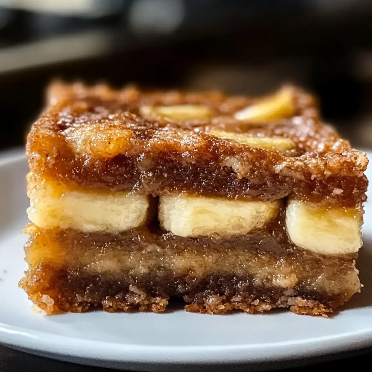 Schleimige klebrige Bananenriegel