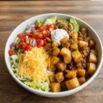 Schnelle Kartoffel Taco Schüssel