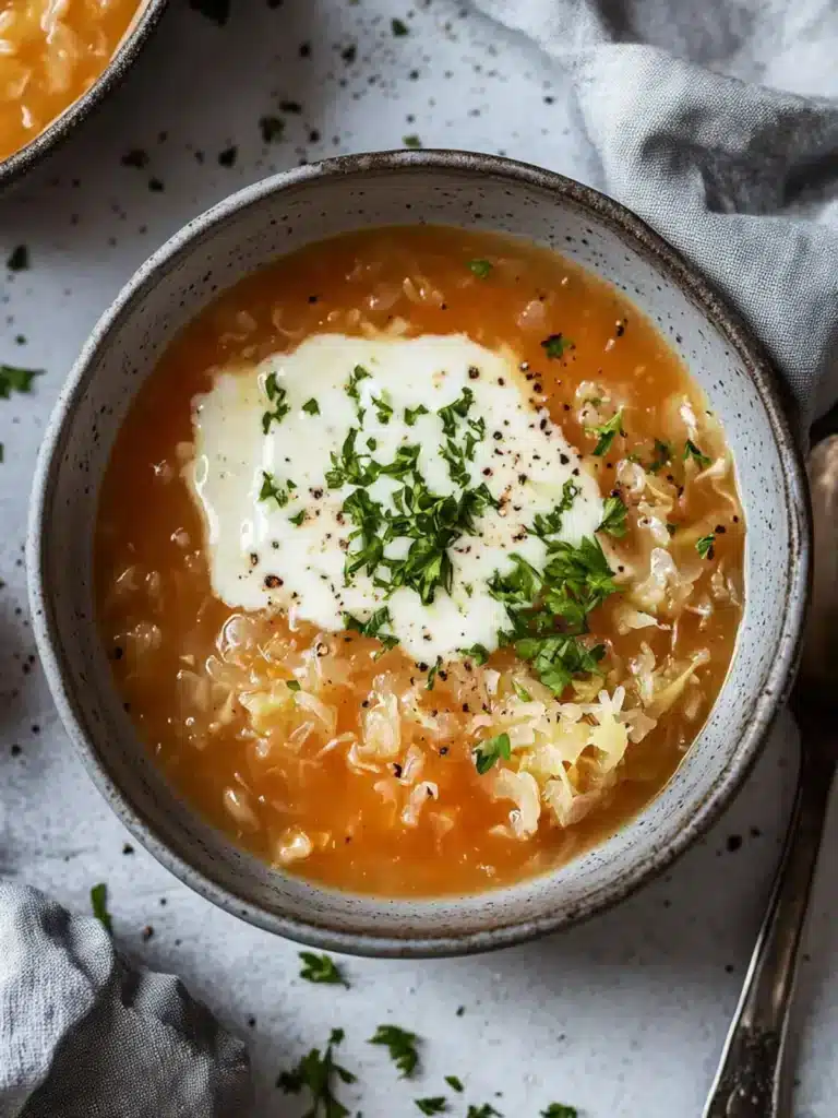 Einfache Schnelle Sauerkrautsuppe für herzhaften Genuss