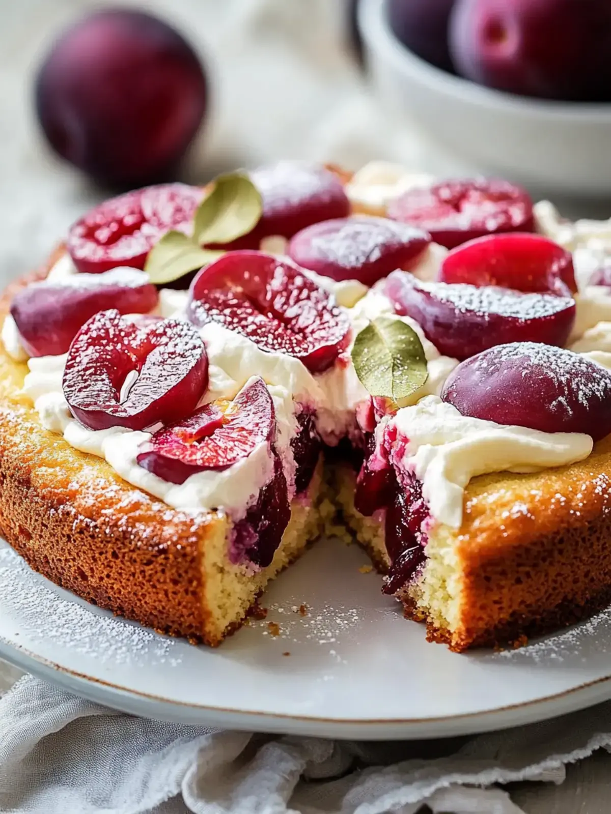 Schneller Zwetschgenkuchen mit Schmandguss