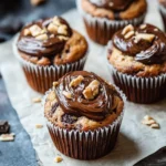 Schokoladen-Erdnussbutter-Spin Muffins