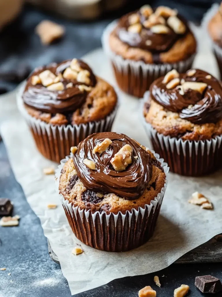 Schokoladen-Erdnussbutter-Spin Muffins