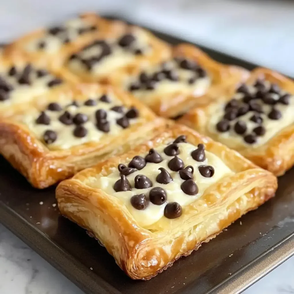 Schokoladenstückchen Frischkäse Danishes