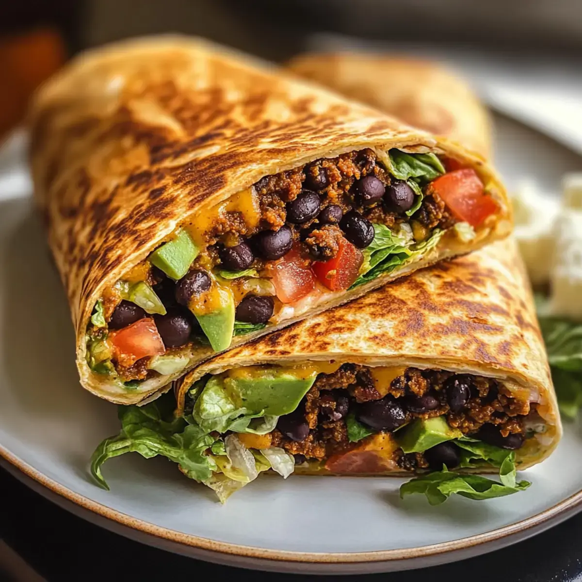 Schwarze Bohnen Crunch Wrap