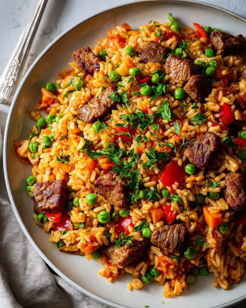 Serbische Reis-Pfanne Rind Paprika
