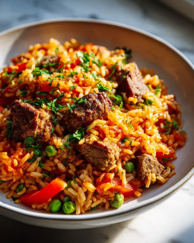 Serbische Reis-Pfanne Rind Paprika