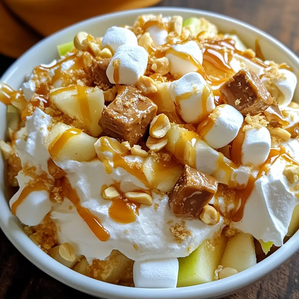 Snickers Karamell-Apfel-Salat Rezept