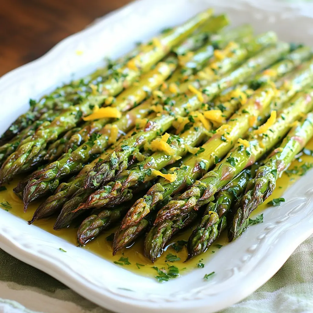 Spargel mit Knoblauch und Zitrone