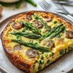 Spargel und Pilz Frittata mit Sauerteigbrot