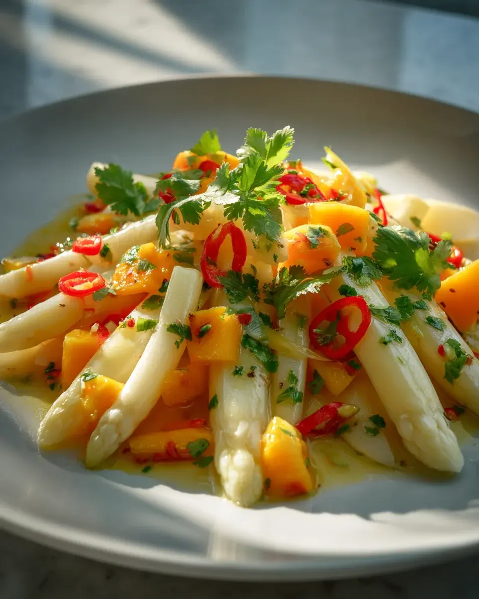Spargelsalat mit Mango Chili Limette