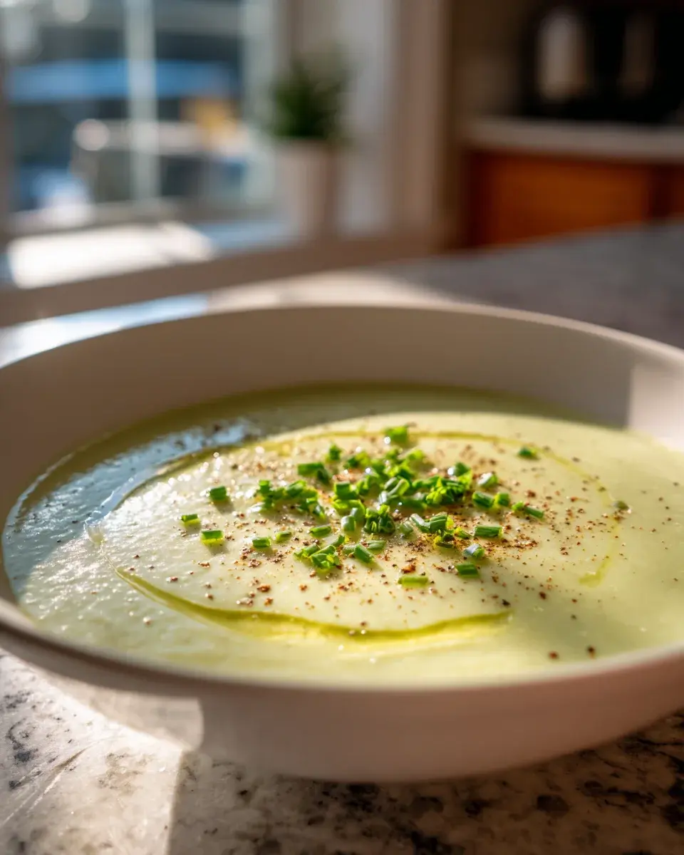 Spargelsuppe mit Zitrone