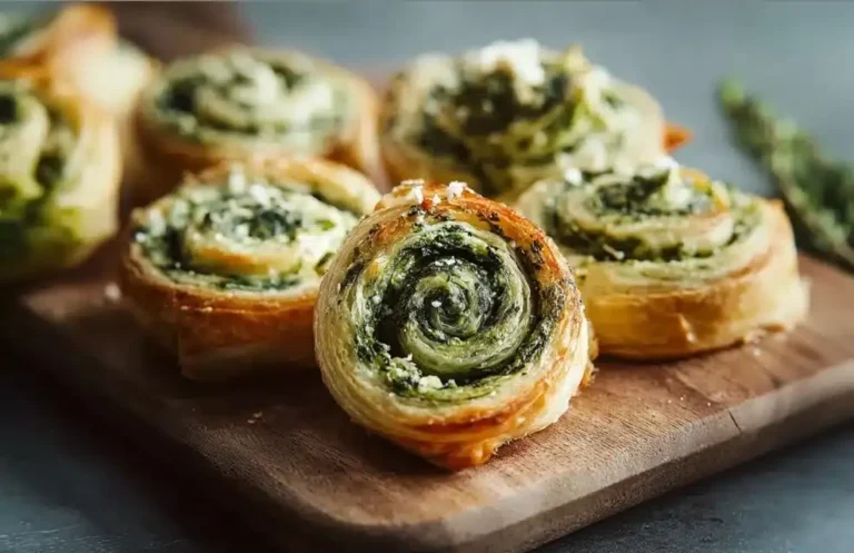 Spinat Blätterteig Schnecken Rezept einfach & knusprig