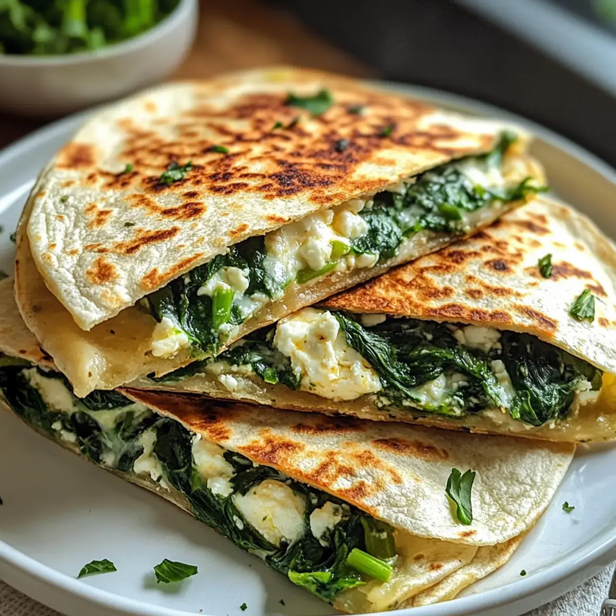 Spinat Feta Quesadillas
