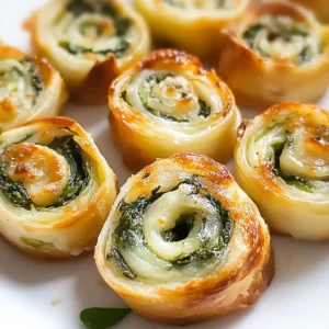 Einfachste Spinat-Pinwheels