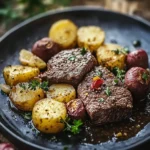 Steak und Kartoffel Pfannenessen