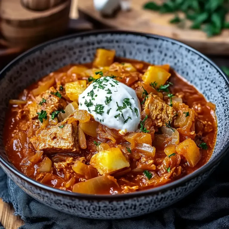 Köstlicher Szegediner Gulasch ganz einfach zubereitet
