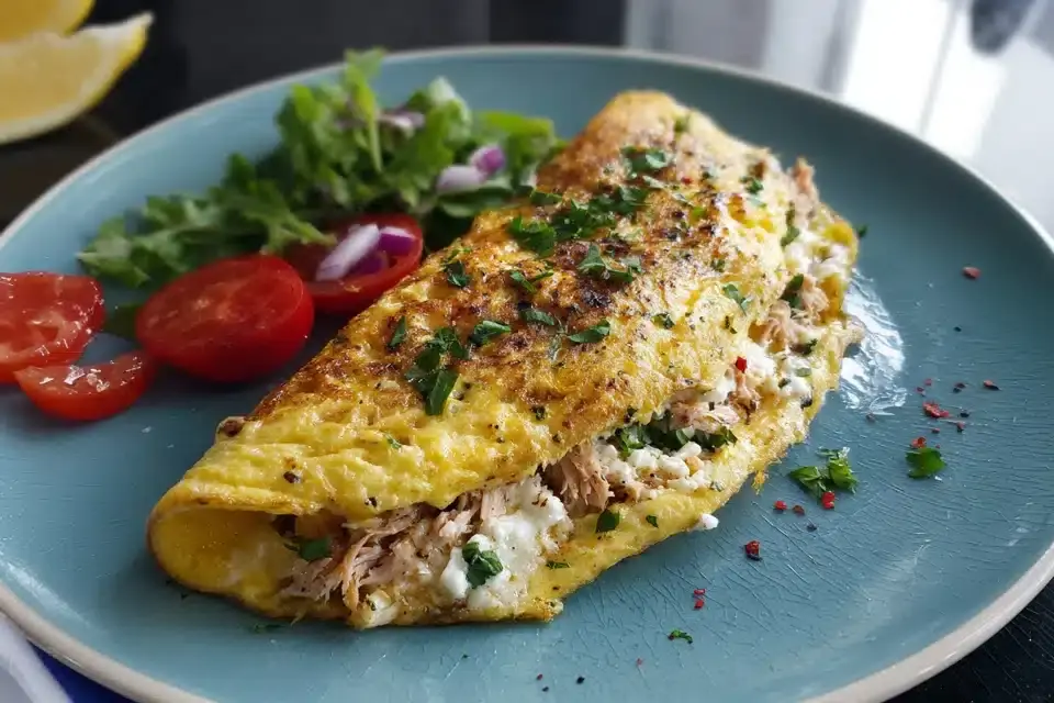 Thunfisch Feta Omelett Rezept