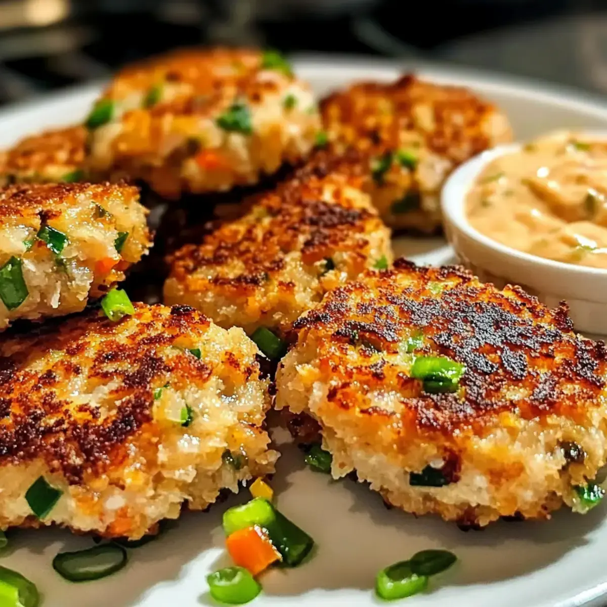 Thunfischkuchen mit scharfer Mayonnaise