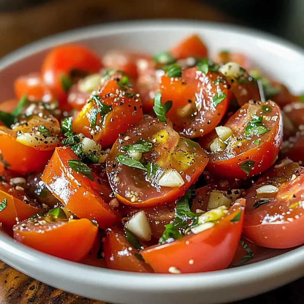 Tomaten Knoblauch Salat