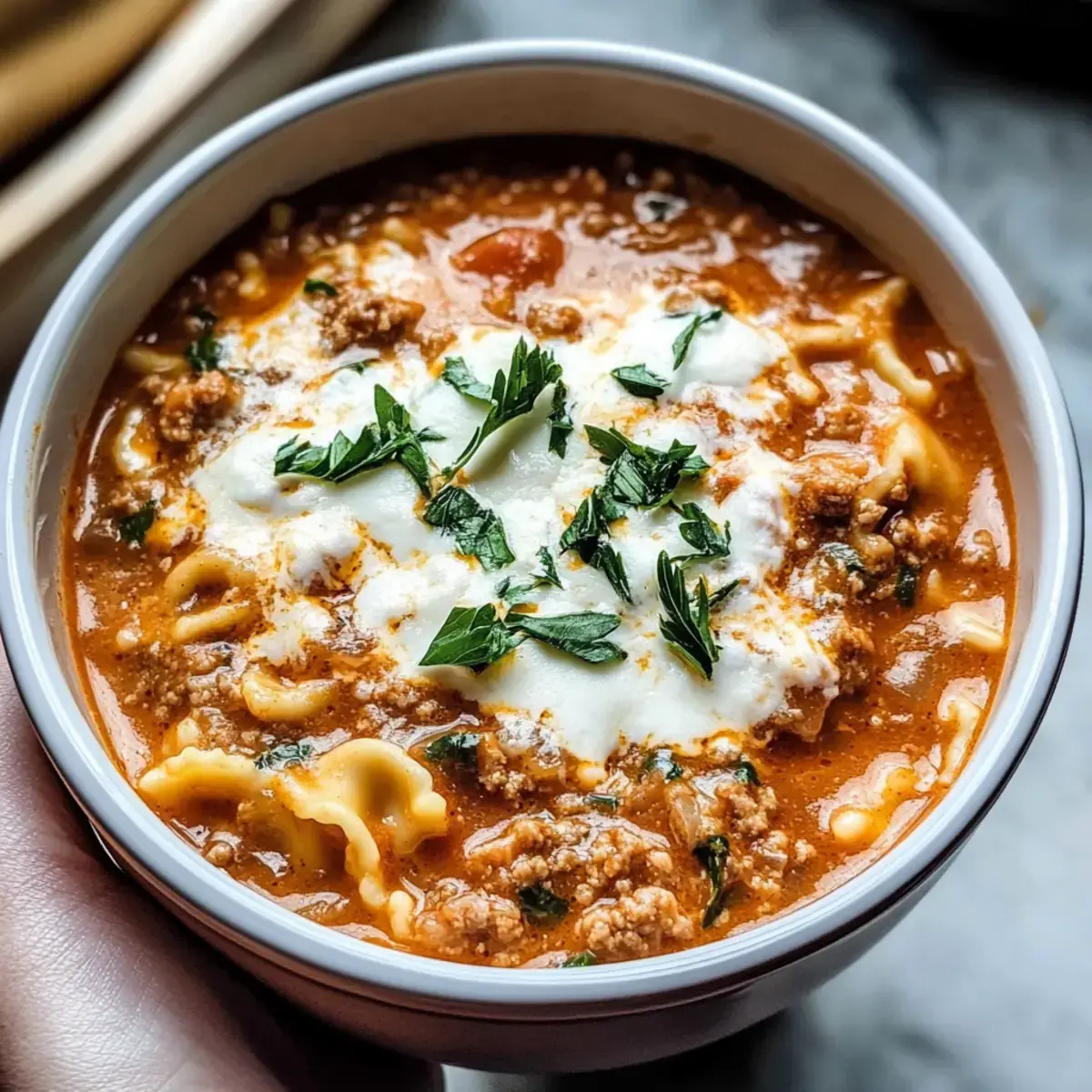 Topf Lasagne Suppe