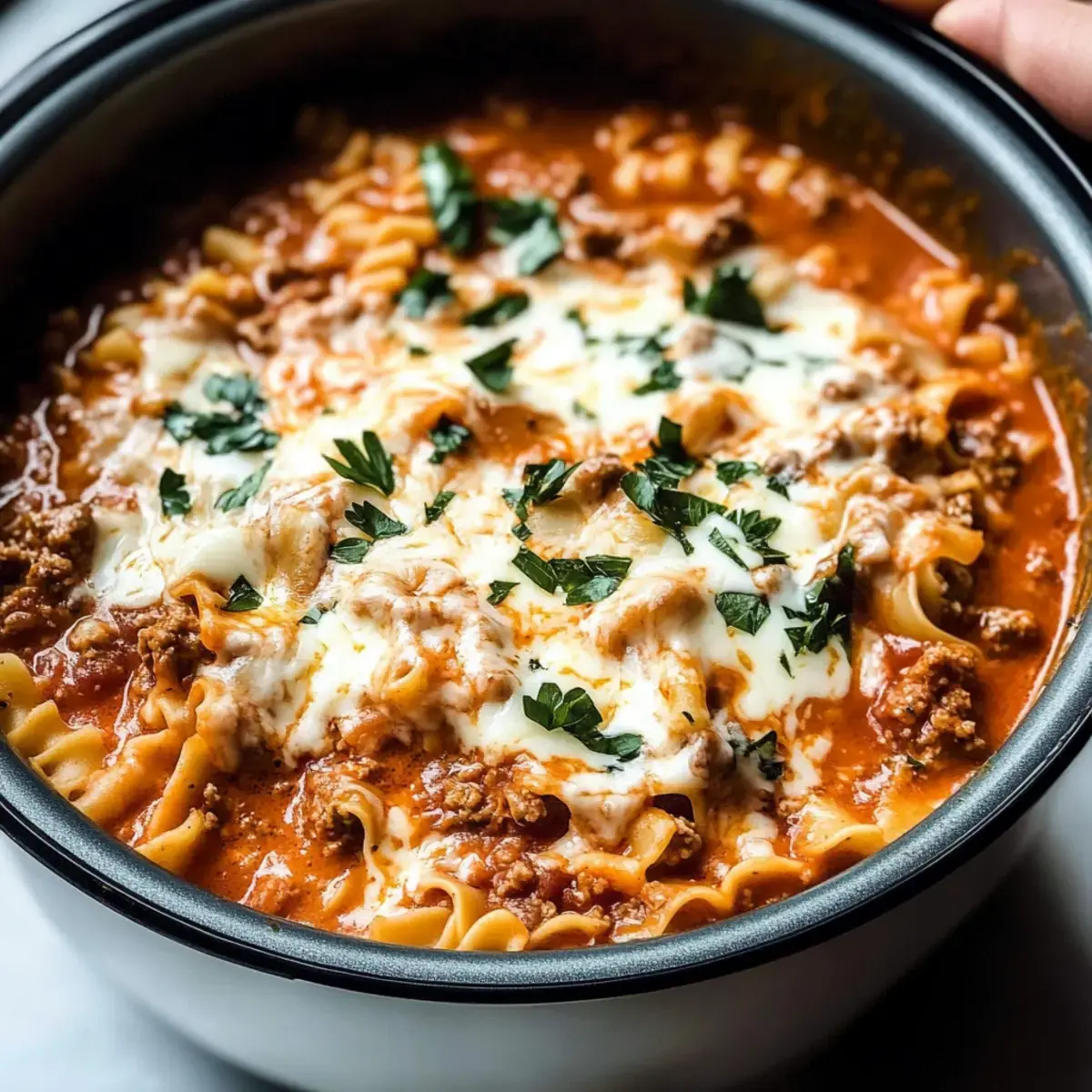 Topf Lasagne Suppe