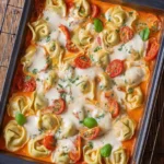 Tortellini Auflauf mit Tomaten und Mozzarella 2