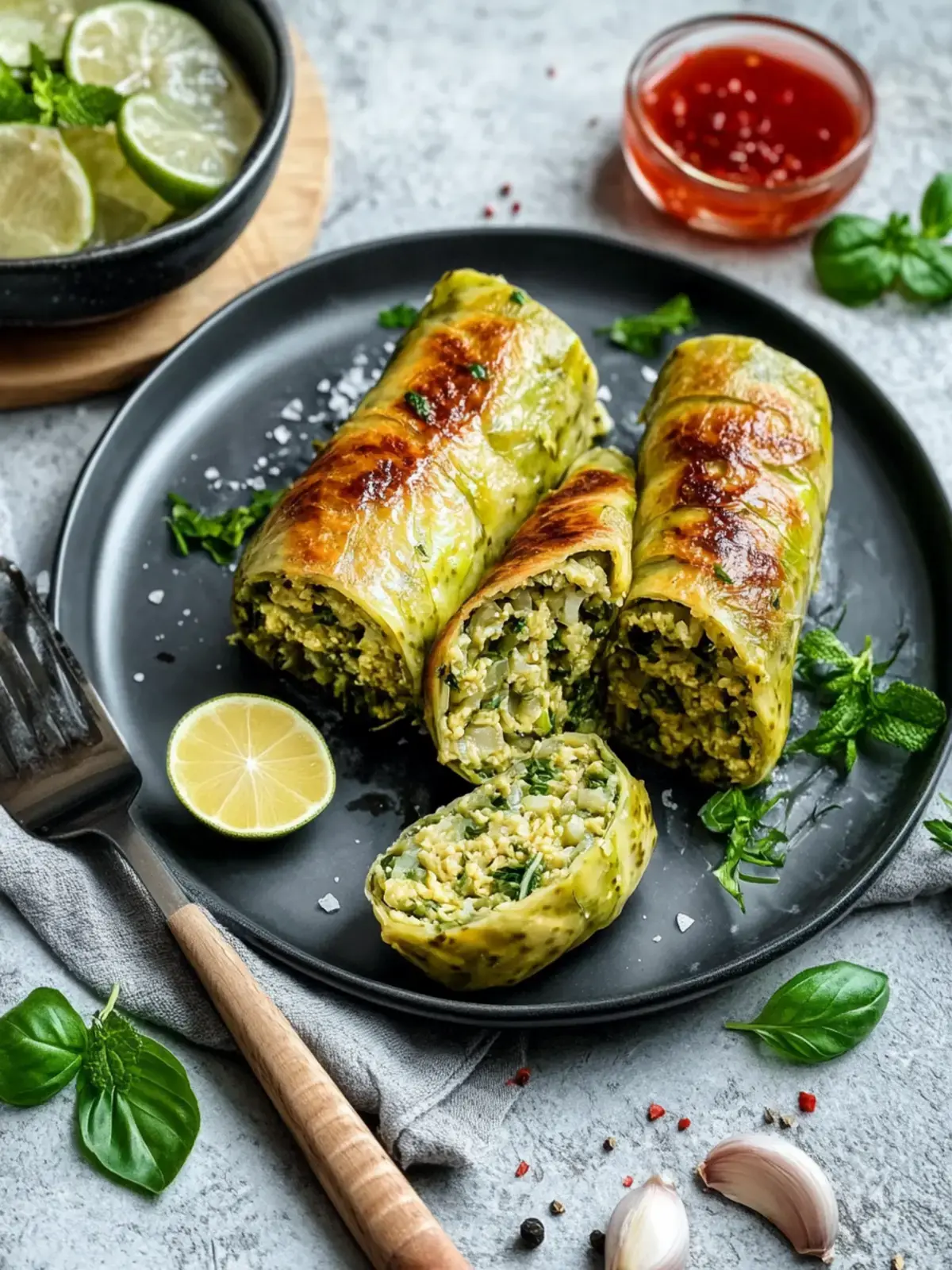 Vegane Kohlrouladen