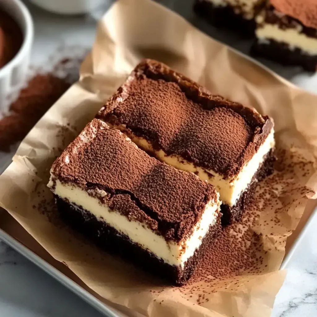 Vegane Tiramisu Käsekuchen Brownies – Ein unwiderstehlicher Genuss