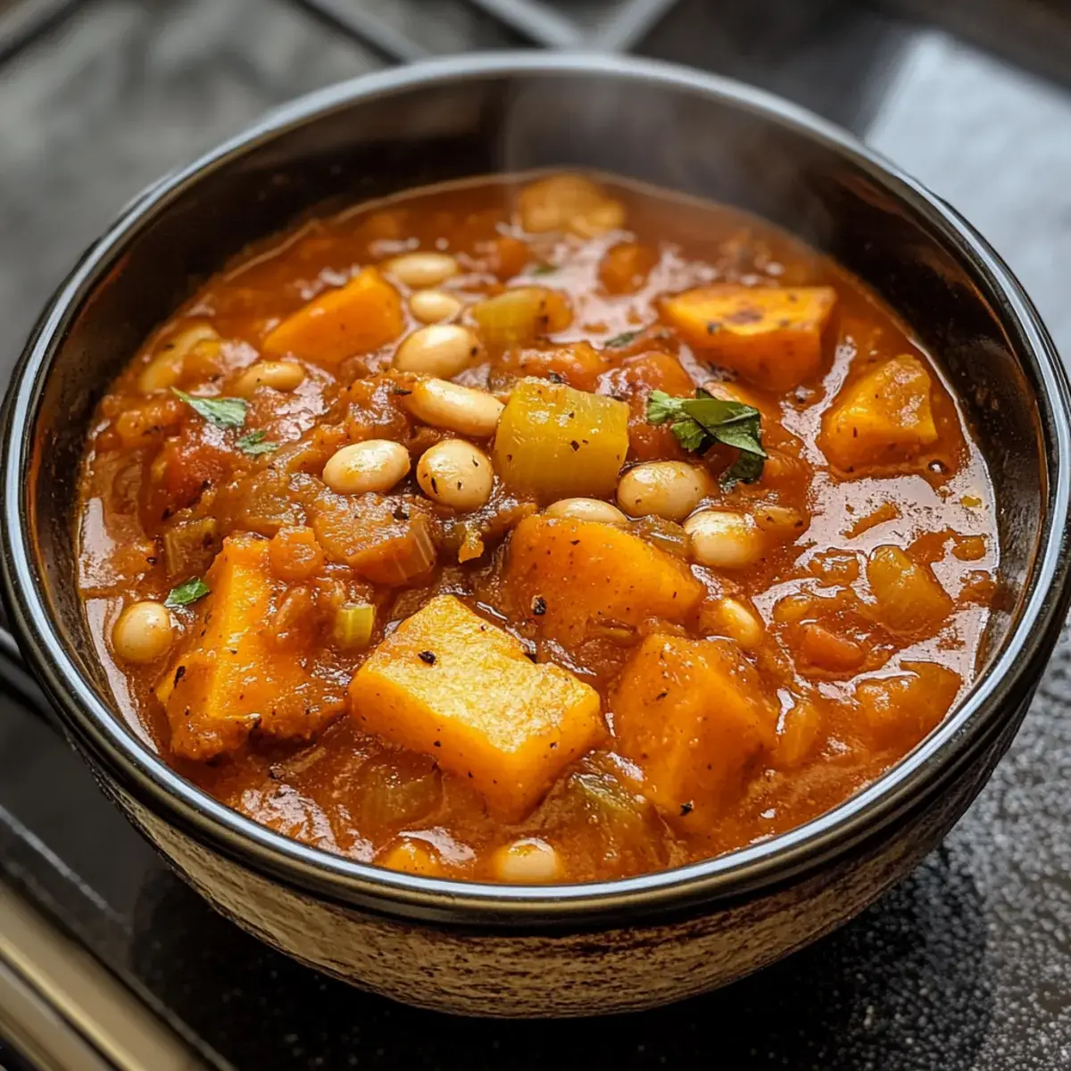 Veganer Süßkartoffel Eintopf