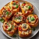 Vegetarische Pizzabrötchen