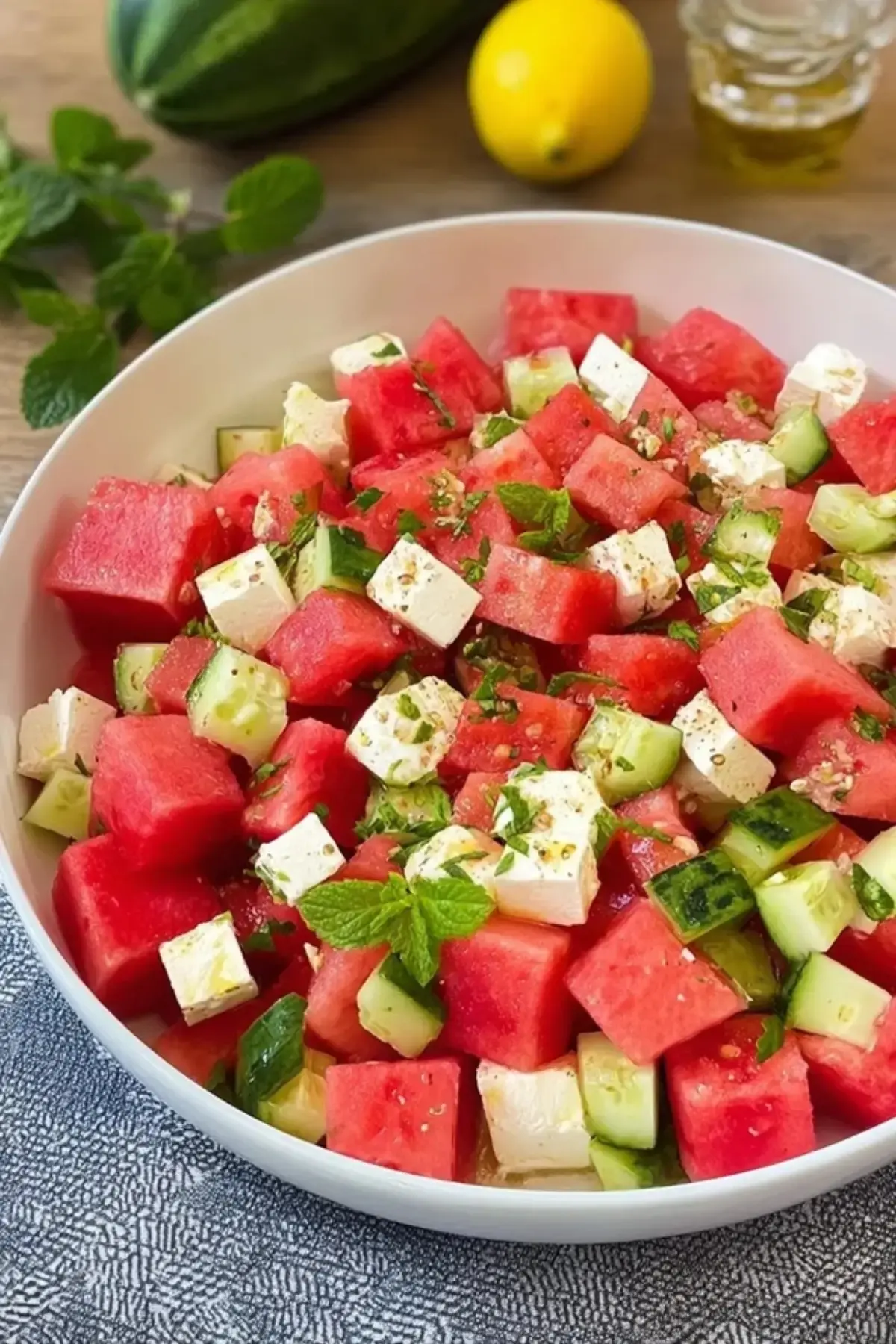Wassermelonen Feta Salat