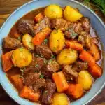 Zarter Gulasch Eintopf mit Kartoffeln und Myhren