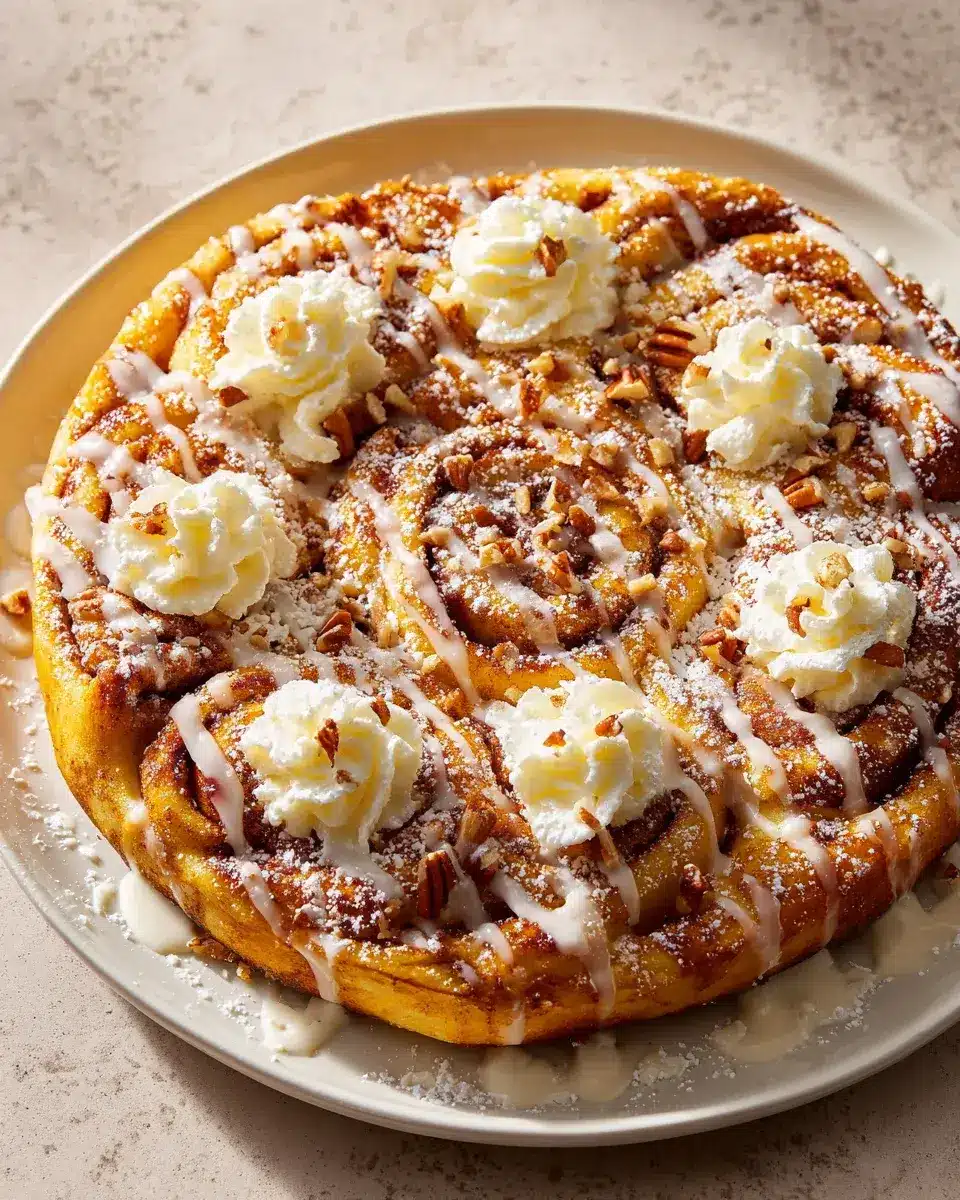 Zimtschnecken Dessert Pizza