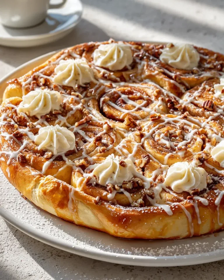 Zimtschnecken Dessert Pizza