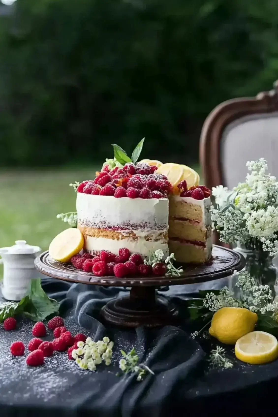 Zitronen Himbeer Torte