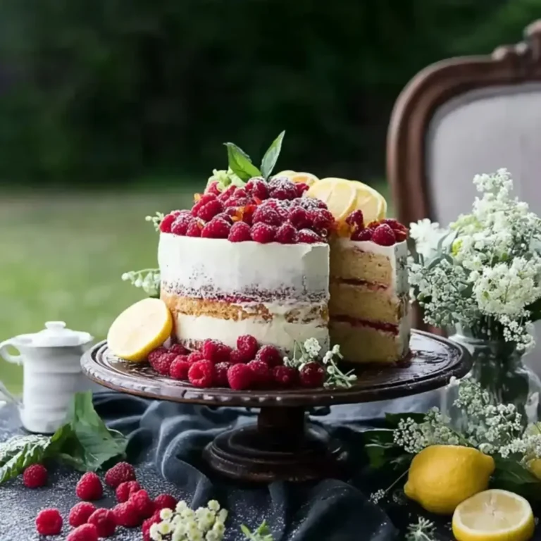 Zitronen Himbeer Torte